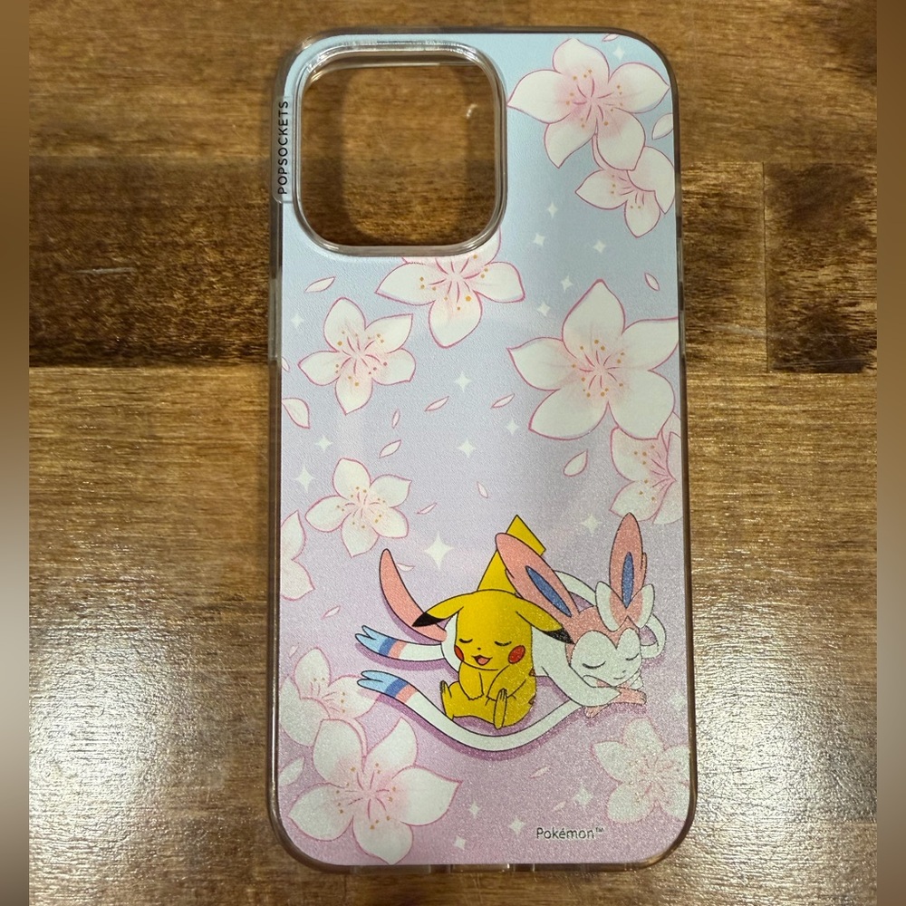 Pikachu & Sylveon Popsocket iPhone 15 pro max case